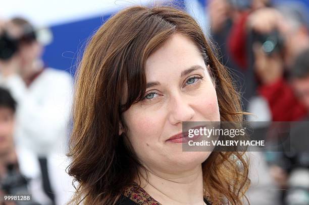 French actress Emanuelle Devos poses during the photocall of the Cinefondation Jury at the 63rd Cannes Film Festival on May 19, 2010 in Cannes. AFP...