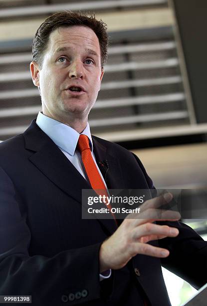 Nick Clegg, the Deputy Prime Minister, delivers a speech setting out the Government's plans for political reform at the City and Islington College on...