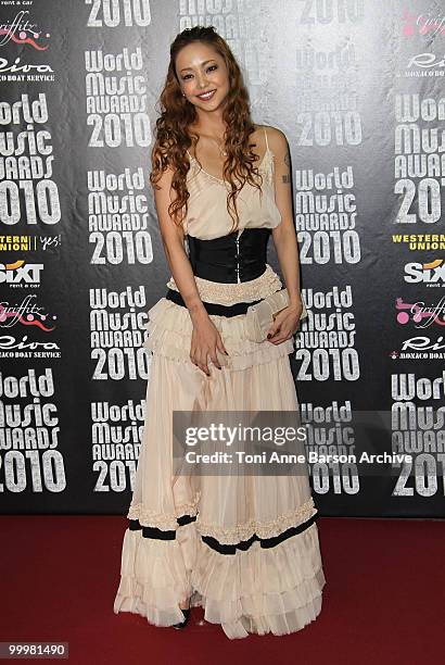 Namie Amuro attends the World Music Awards 2010 at the Sporting Club on May 18, 2010 in Monte Carlo, Monaco.