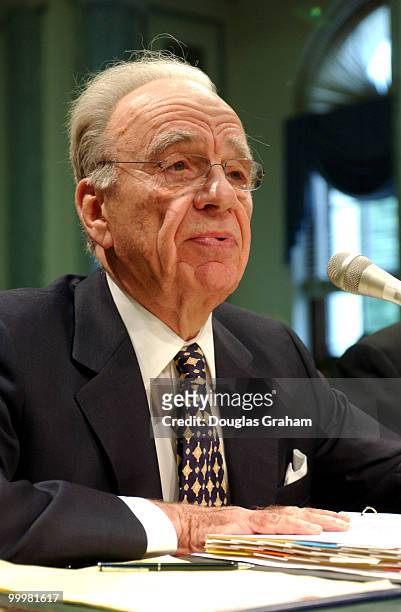 Rupert Murdoch, chairman/chief executive, News Corporation during the full committee hearing on media ownership focusing on television broadcast...