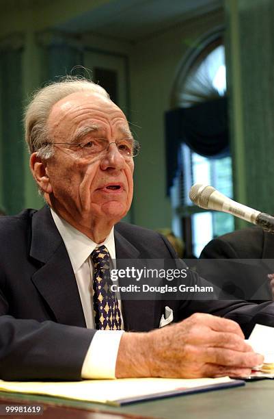 Rupert Murdoch, chairman/chief executive, News Corporation during the full committee hearing on media ownership focusing on television broadcast...