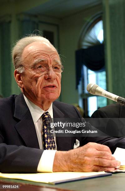 Rupert Murdoch, chairman/chief executive, News Corporation during the full committee hearing on media ownership focusing on television broadcast...