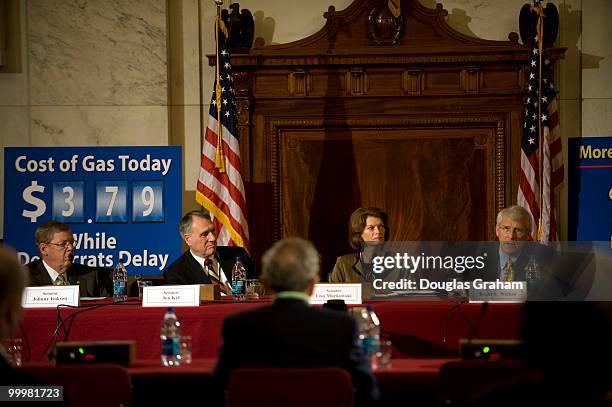 Johnny Isakson, R-GA., Senate Minority Whip Jon Kyl, R-Ariz.; Lisa Murkowski, R-Alaska; and Roger F. Wicker, R-MS., question Ted Stevens< R-Alaska,...