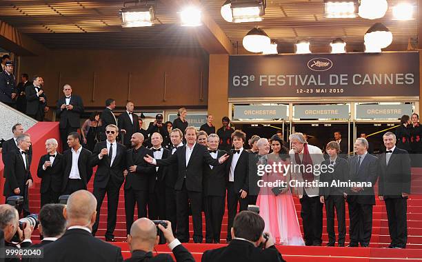 Cast members Actors Xavier Maly, Loic Pichon, Jacques Herlin, Michael Lonsdale, director Xavier Beauvois, Lambert Wilson, Sabrina Ouazani, Farid...