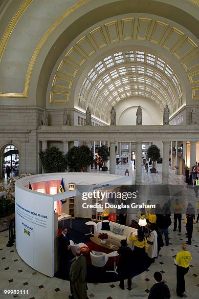 The IKEA Oval Office in the Great Hall at Union Station in Washington, D.C. On January 14, 2009. It has been on display in Union Station since Monday...