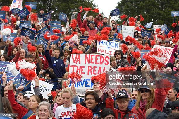 Ten thousand people joined GOP vice presidential candidate Sarah Palin during a MCCain/Palin rally at J.R. Festival Lakes at Leesburg Virginia on...