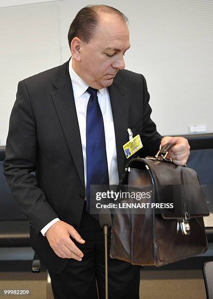 German central bank governor Axel Weber arrives for a session with the budget committee on May 19, 2010 in Berlin. Weber, a member of the European...