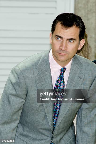 Prince Felipe of Spain attends an audience with 'Principe de Girona' Foundation team at La Zarzuela Palace on May 19, 2010 in Madrid, Spain.