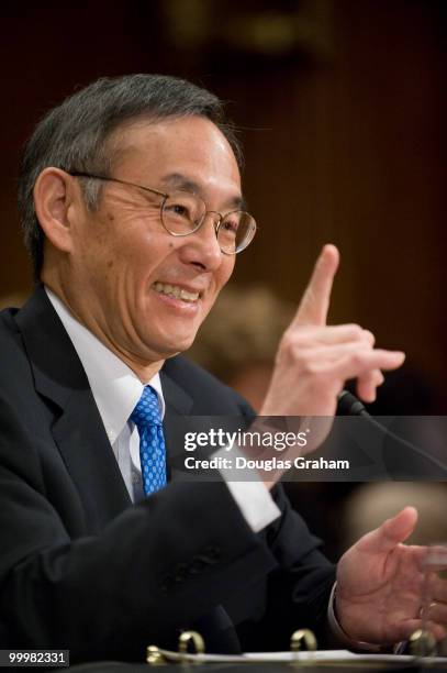 Energy Secretary Steven Chu testifies before the Senate Appropriations Committee Energy Department Energy and Water Development Subcommittee hearing...