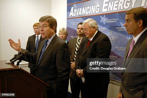 Adam Putnam, R-Fl., Roy Blunt, R-MO., Deborah Pryce, R-Ohio, chairman, House Republican Conference, Richard Pombo, R-CA., Speaker of the House Dennis...