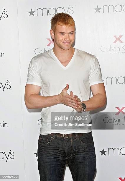 Kellan Lutz promotes Calvin Klein X Underwear at Macy's Herald Square on May 15, 2010 in New York City.