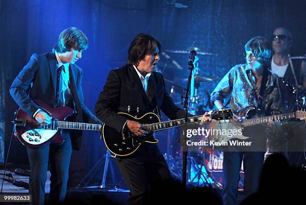 Musician John Fogerty with his sons Shane Fogerty and Tyler Fogerty perform at the 58th Annual BMI Pop Awards at the Beverly Wilshire Hotel on May...