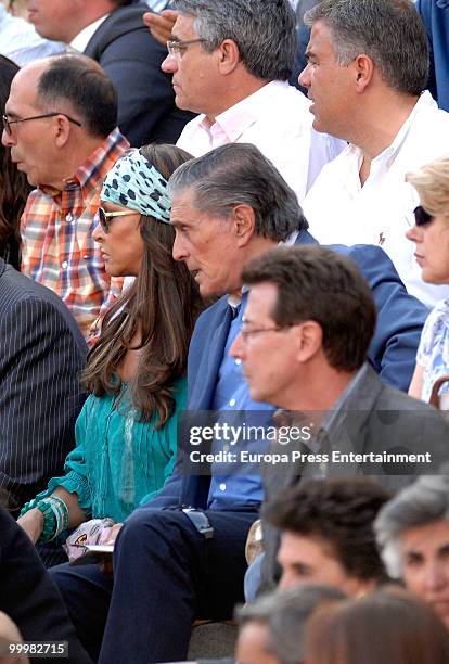 Ex bullfighter Jaime Ostos and Mari Angeles Grajal attend the San Isidro Fair Bullfight on May 18, 2010 in Madrid, Spain.