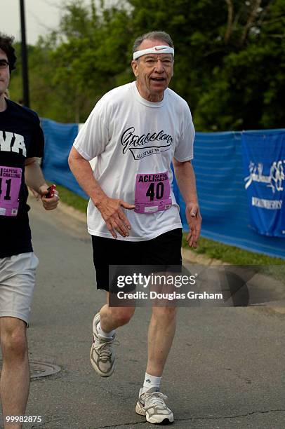 Charles Grassley, R-IA, during the 24th Annual Capitol Challenge at Anacostia Park in Wahington, D.C.