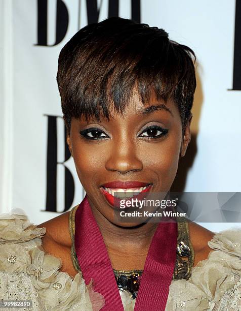 Singer Estelle arrives at the 58th Annual BMI Pop Awards at the Beverly Wilshire Hotel on May 18, 2010 in Beverly Hills, California.