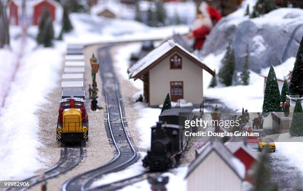 Model railroad layout for the Norwegian Christmas at Union Station.
