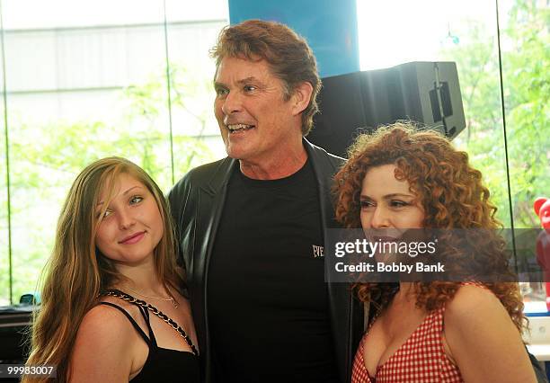 David Hasselhoff, daughter Taylor Ann Hasselhoff with author Bernadette Peters promote "Stella is a Star" at Dylan's Candy Bar on May 3, 2010 in New...