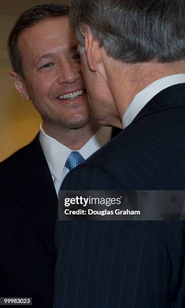 Governor of Maryland Martin O'Malley and Tom Carper, D-DE.,talk during the Democratic Leadership Council.