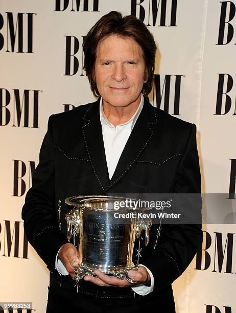Singer/songwriter John Fogerty receives the Pop Icon award at the 58th Annual BMI Pop Awards at the Beverly Wilshire Hotel on May 18, 2010 in Beverly...