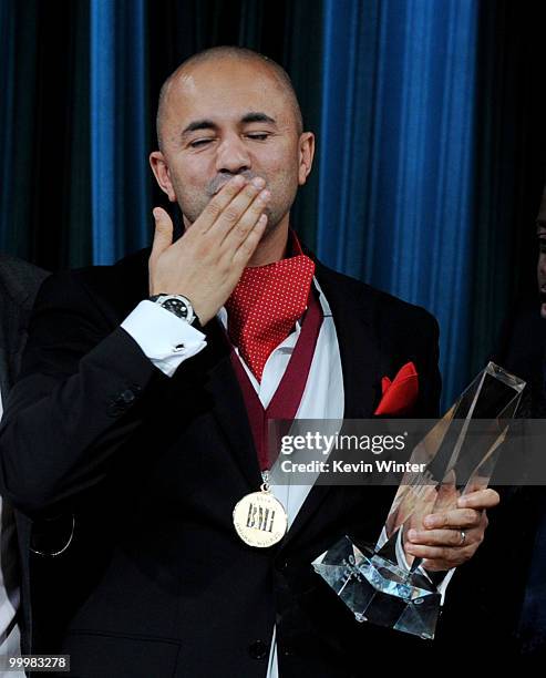 Songwriter RedOne receives the Pop Songwriter of the Year award at the 58th Annual BMI Pop Awards at the Beverly Wilshire Hotel on May 18, 2010 in...