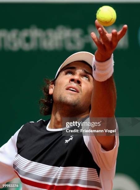 Eduardo Schwank of Argentina in action during his match against Andreas Beck of Germany during day four of the ARAG World Team Cup at the Rochusclub...