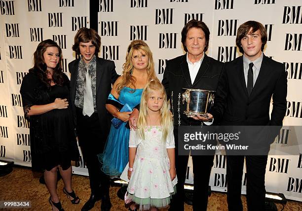 Singer/songwriter John Fogerty , his daughter Lyndsay, , son Tyler, wife Julie, daughter Kelsy and son Shane arrive at the 58th Annual BMI Pop Awards...