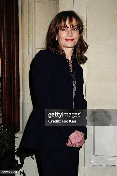 Actress Isabelle Huppert attends the Ralph Lauren Dinner To Celebrate Flagship Opening at Ralph Lauren St Germain Store on April 14, 2010 in Paris,...