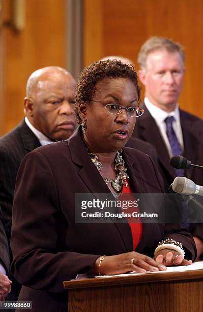 Sharon Robinson the daughter of the late Jackie Robinson during a press conference to push legislation to give him the Congressional Gold Medal for...
