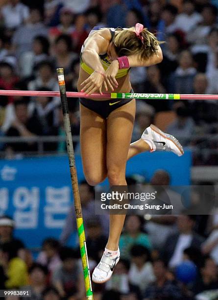 Amanda Bisk of Australia competes in the women's pole vault during the Colorful Daegu Pre-Championships Meeting 2010 at Daegu Stadium on May 19, 2010...