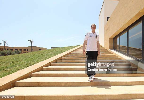 Manuel Neuer of Germany is pictured during a press conference at Verdura Golf and Spa Resort on May 19, 2010 in Sciacca, Italy.