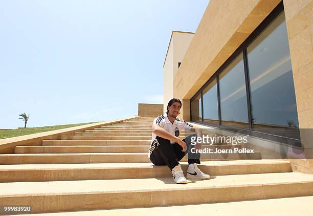 Sami Khedira of Germany is pictured during a press conference at Verdura Golf and Spa Resort on May 19, 2010 in Sciacca, Italy.