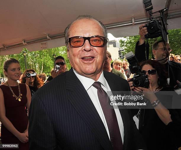 Actor Jack Nicholson attends the 3rd Annual New Jersey Hall of Fame Induction Ceremony at the New Jersey Performing Arts Center on May 2, 2010 in...
