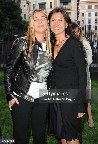 Simona Baroni and Valentina Zucchetti of Dolce & Gabbana attend the cocktail reception for W Magazine's editor-in-chief at the Bulgari Hotel on May...