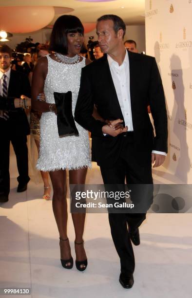 Model Naomi Campbell and Vladislav Doronin attend the de Grisogono party at the Hotel Du Cap on May 18, 2010 in Cap D'Antibes, France.
