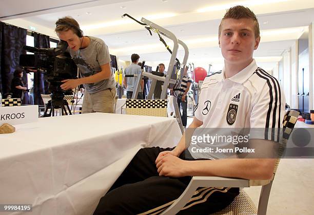 Toni Kroos of Germany is pictured during a press conference at Verdura Golf and Spa Resort on May 19, 2010 in Sciacca, Italy.