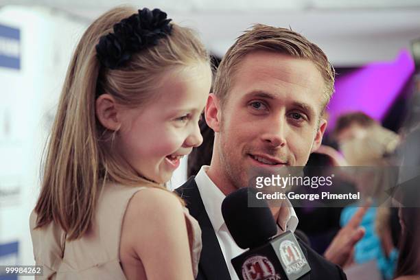 Actress Faith Wladyka and actor Ryan Gosling attend the Blue Valentine After Party at Palais Stephanie during the 63rd Annual Cannes Film Festival on...