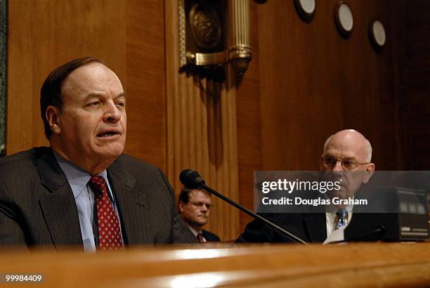 Chairman Richard Shelby and Robert Bennett during the full committee markup of S.1881, the "San Francisco Old Mint Commemorative Coin Act"; S.633,...