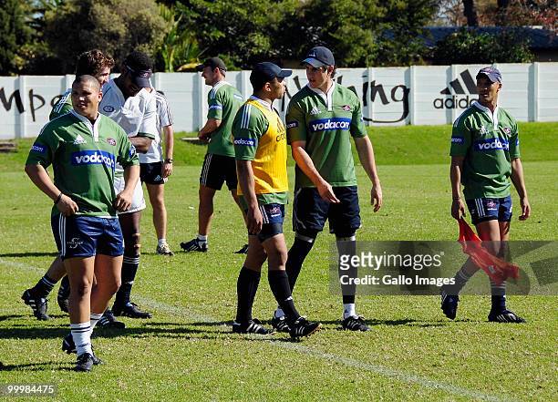 Ricky Januare, Bryan Habana, Jaque Fourie and Gio Aplon during the Vodacom Stormers training session held at the High Performance Centre in Bellville...