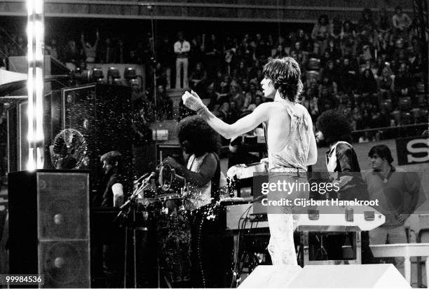 Mick Jagger from The Rolling Stones performs live on stage at Ahoy in Rotterdam, Netherlands on October 13 1973