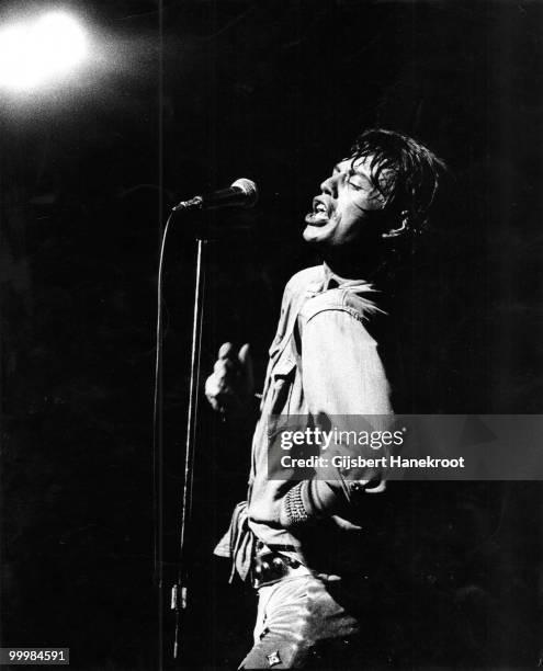 Mick Jagger from The Rolling Stones performs live on stage at Ahoy in Rotterdam, Netherlands on October 13 1973