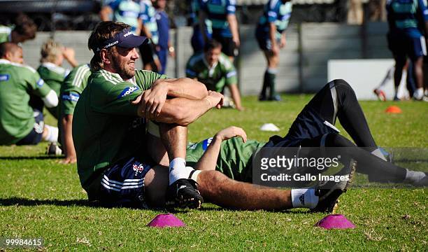 Andries Bekker during the Vodacom Stormers training session held at the High Performance Centre in Bellville on May 19, 2010 in Cape Town, South...