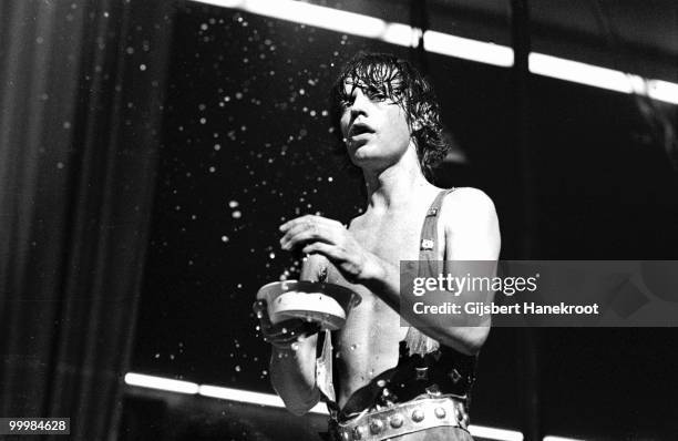 Mick Jagger from The Rolling Stones performs live on stage at Ahoy in Rotterdam, Netherlands on October 13 1973