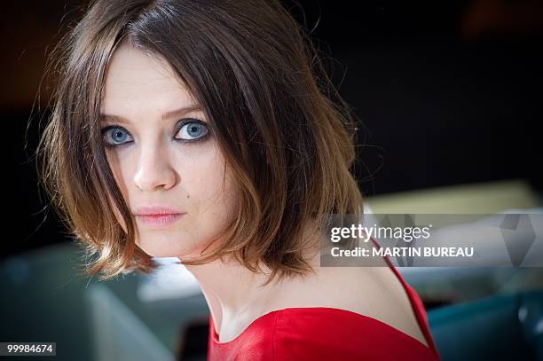 French actress Sara Forestier poses on May 14, 2010 in Cannes during the 63rd Cannes Film Festival. AFP PHOTO / MARTIN BUREAU