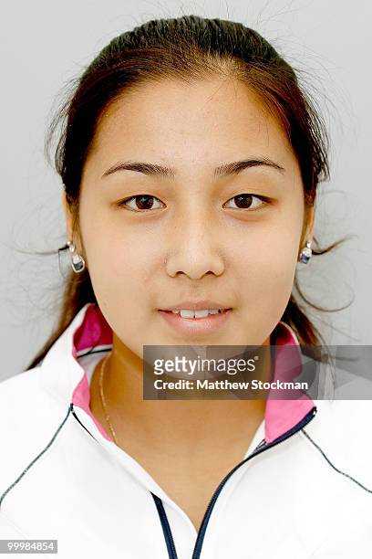 Sony Ericsson WTA player Zarina Diyas poses for a headshot at Roland Garros on May 19, 2010 in Paris, France.