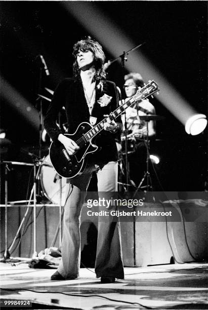 Keith Richards from The Rolling Stones performs live at Ahoy in Rotterdam, Netherlands on October 13 1973