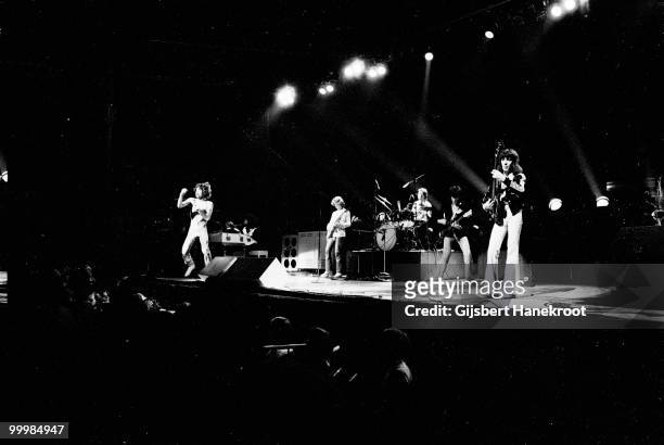 The Rolling Stones perform live at Ahoy in Rotterdam, Netherlands on October 13 1973 L-R Mick Jagger, Mick Taylor, Charlie Watts, Keith Richards,...