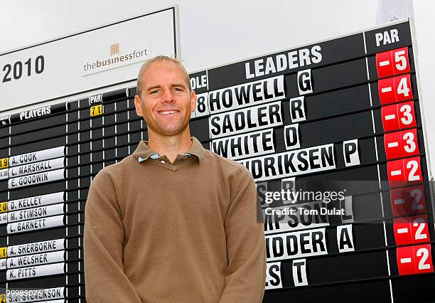 Graham Howell of Ferndown Forest poses for photographs after taking a lead during the Business Fort plc English PGA Championship Regional Qualifier...