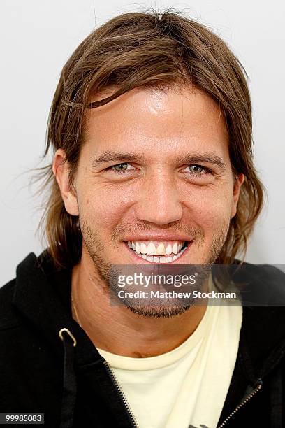 Player Juan Pablo Brzezicki poses for a headshot at Roland Garros on May 19, 2010 in Paris, France.