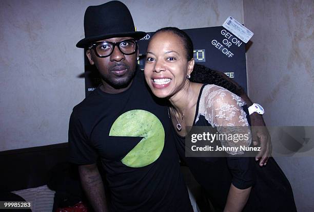 Neal McKnight and Lisa Lindo attend Dirty Money's "Last Train to Paris" album listening party at Daddy's House on May 18, 2010 in New York City.