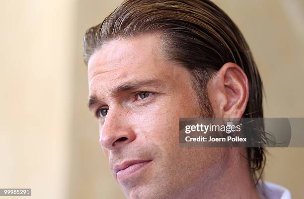 Tim Wiese of Germany is pictured during a press conference at Verdura Golf and Spa Resort on May 19, 2010 in Sciacca, Italy.